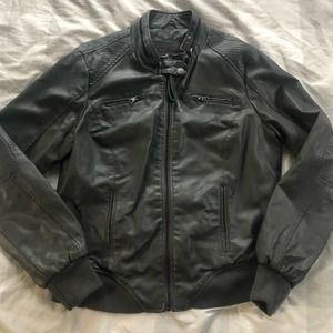 Ci sono faux leather jacket XL dark grey